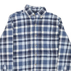 RIDGECUT Mens Blue & White Check Shirt S Cotton Blend Long Sleeve Button Collar