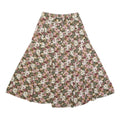 EXPRESS Womens Floral Cotton Blend Flare Midi Skirt L Button Front