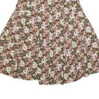 EXPRESS Womens Floral Cotton Blend Flare Midi Skirt L Button Front