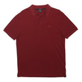 BOSS HUGO BOSS Mens Red Short Sleeve Plain M Polo Shirt Cotton Casual