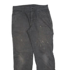 DICKIES Mens Cotton Blend Black Regular Fit Straight Leg Trousers W32 L32