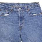 LEVI'S Womens Denim Blue Cotton Casual Shorts Size S W28 Classic Fit