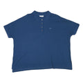 LACOSTE Womens Blue Cotton Blend Short Sleeve Basic Polo Shirt XL Casual