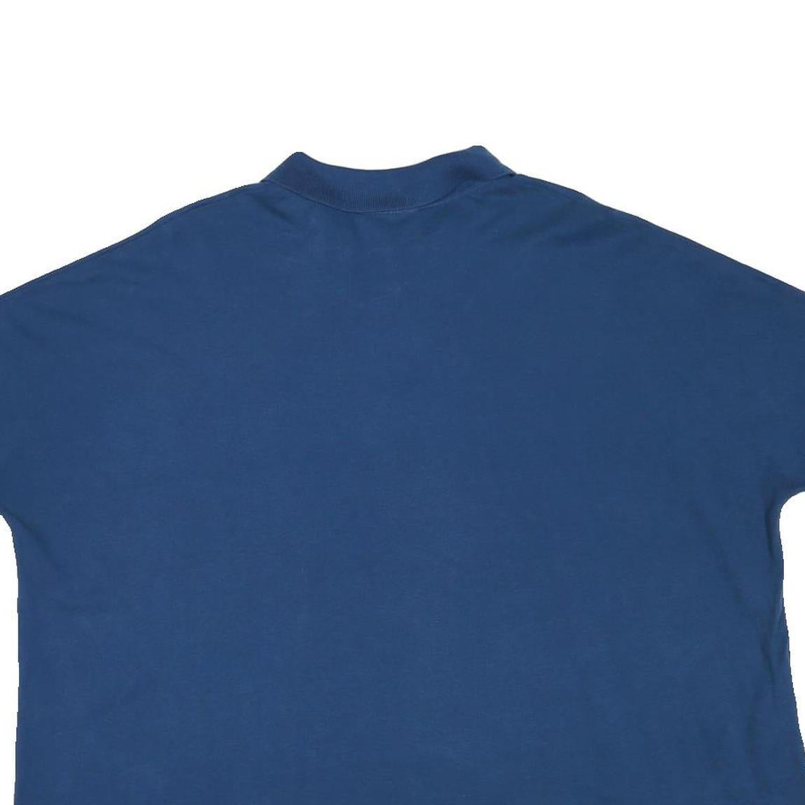 LACOSTE Womens Blue Cotton Blend Short Sleeve Basic Polo Shirt XL Casual