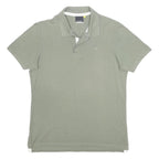 DIADORA Womens Green Short Sleeve Plain Polo Shirt M Cotton Casual Sportswear