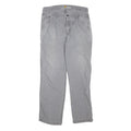 CARHARTT Mens Grey Regular Fit Straight Leg Cotton Blend Trousers W34 L32