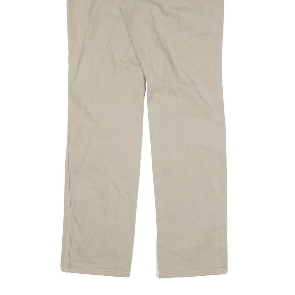 DICKIES Mens Jeans Beige Regular Straight Denim W30 L33 Zip Cotton Blend