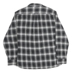JACHS Mens Black & White Plaid Cotton Shirt 2XL Long Sleeve Button Front Classic
