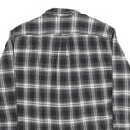 JACHS Mens Black & White Plaid Cotton Shirt 2XL Long Sleeve Button Front Classic
