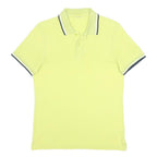 DIADORA Mens Yellow Polo Shirt S Cotton Short Sleeve Basic Sport Casual