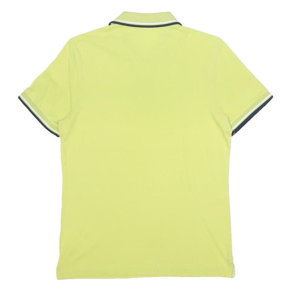 DIADORA Mens Yellow Polo Shirt S Cotton Short Sleeve Basic Sport Casual