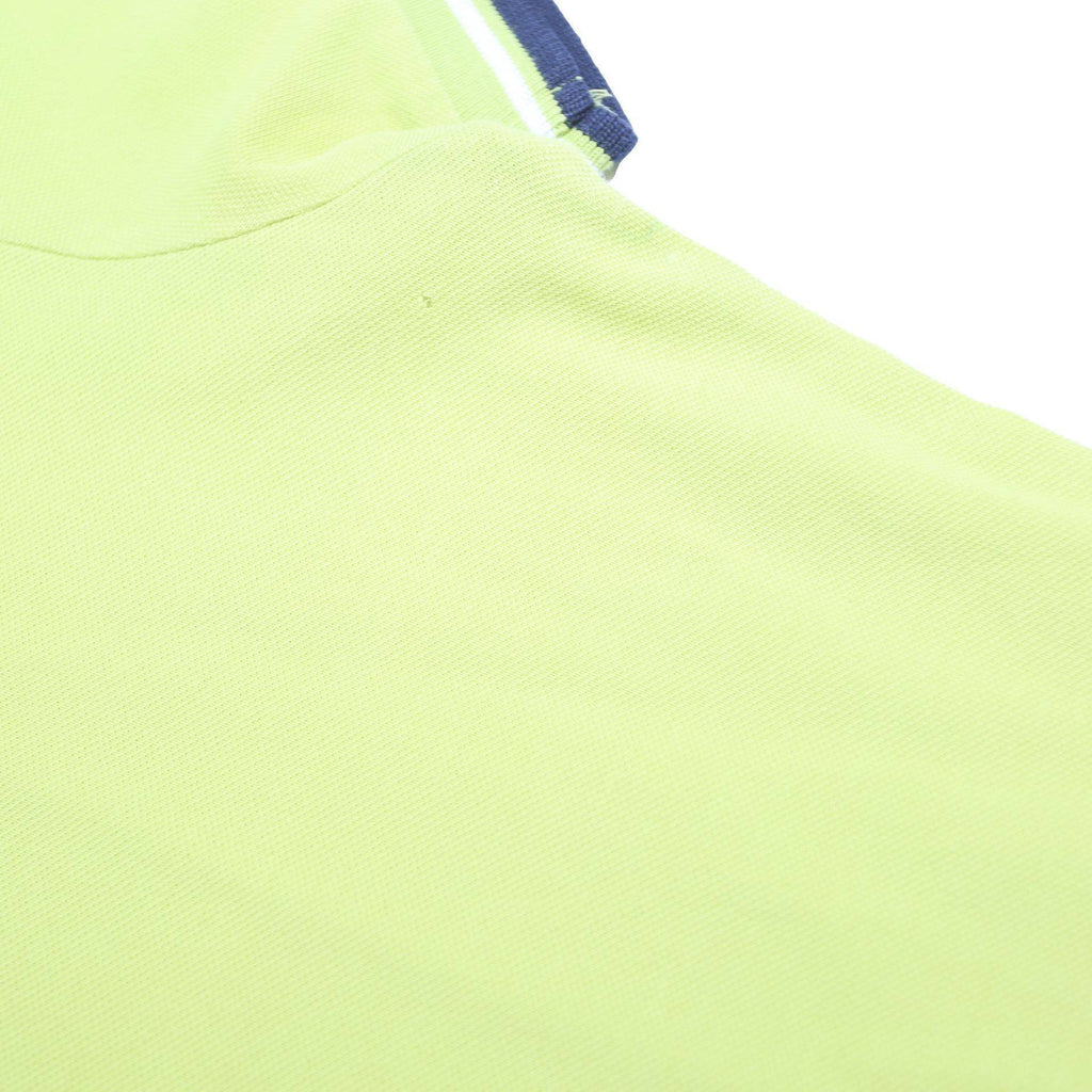 DIADORA Mens Yellow Polo Shirt S Cotton Short Sleeve Basic Sport Casual