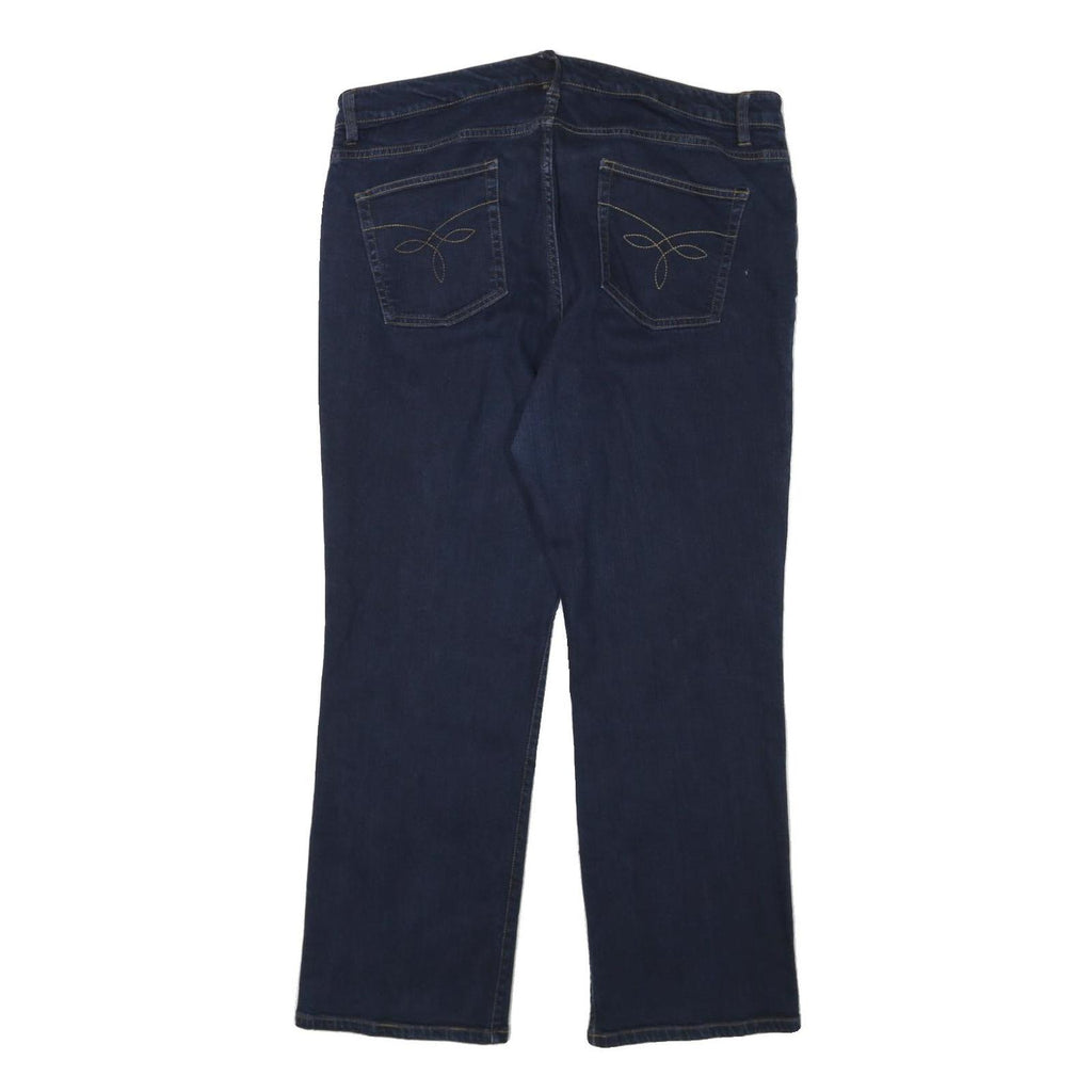 CHAPS Womens Jeans Blue Regular Straight Denim Dark W36 L28 Classic Zip