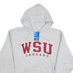 CHAMPION Mens Grey WSU Cougars Pullover Hoodie L Cotton Blend Comfort