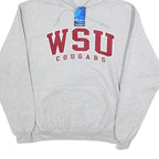 CHAMPION Mens Grey WSU Cougars Pullover Hoodie L Cotton Blend Comfort