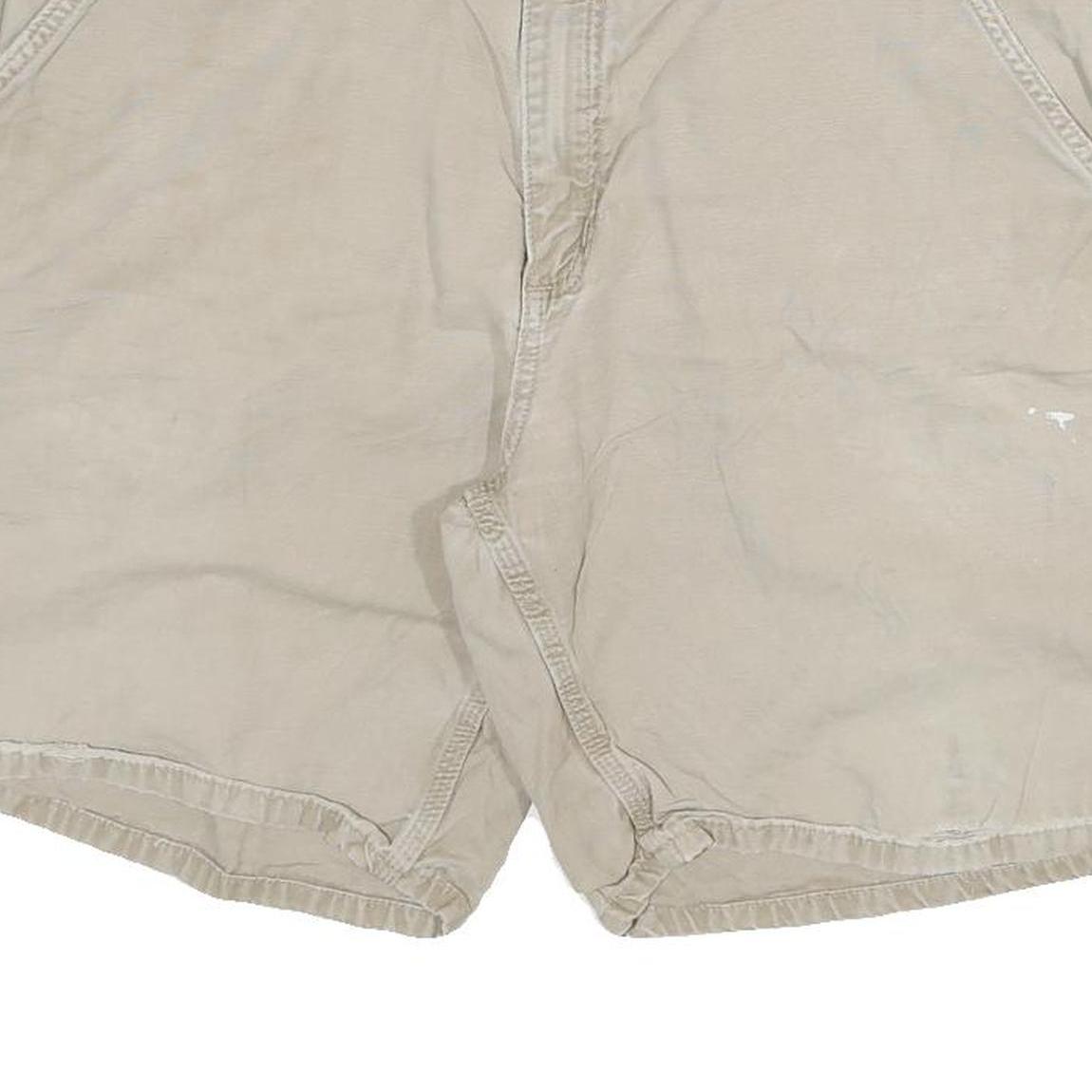 CARHARTT Womens Shorts Beige Casual Plain 2XL W35 Cotton Blend
