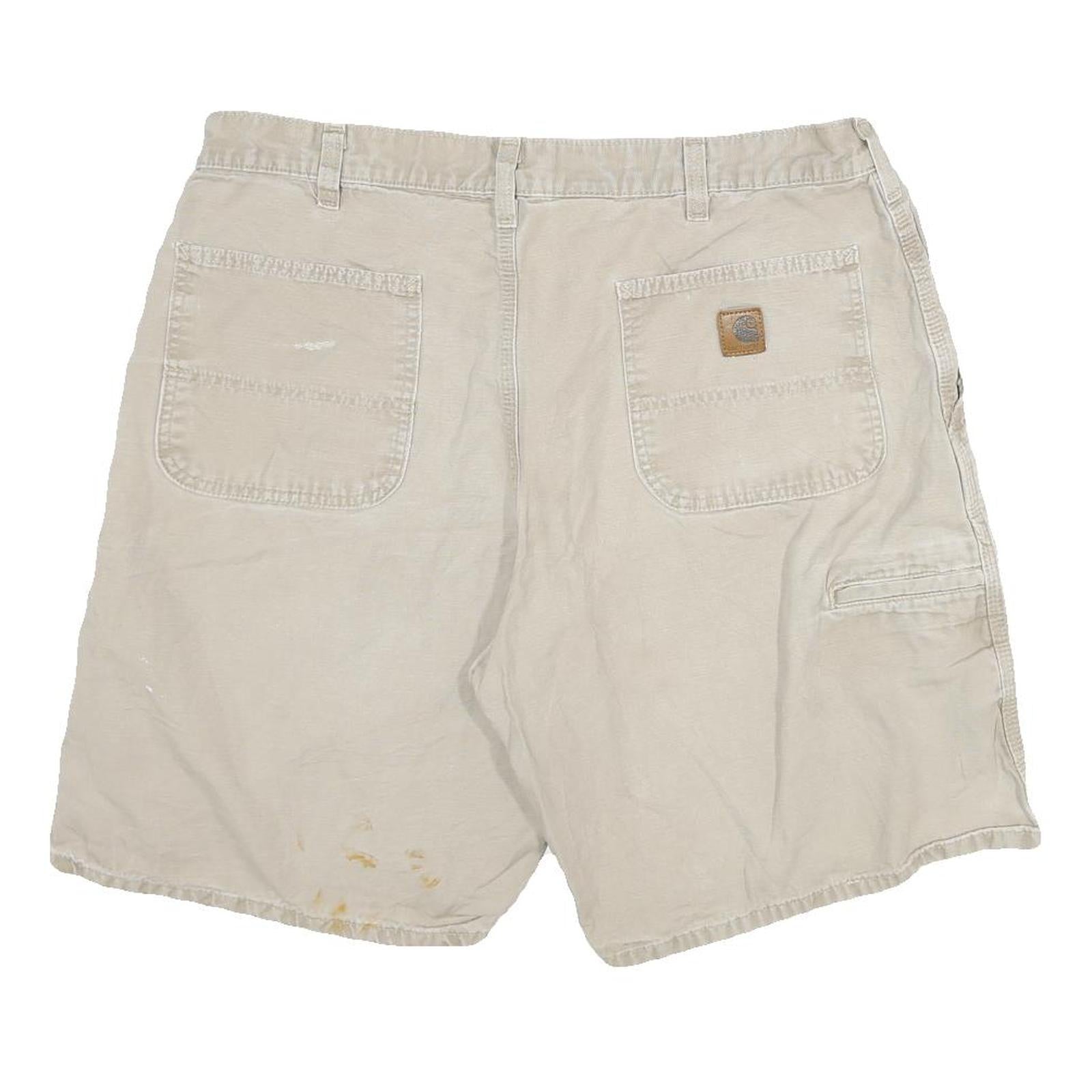 CARHARTT Womens Shorts Beige Casual Plain 2XL W35 Cotton Blend