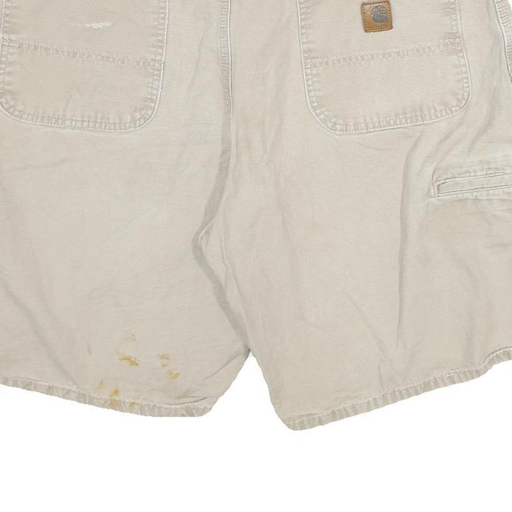 CARHARTT Womens Shorts Beige Casual Plain 2XL W35 Cotton Blend