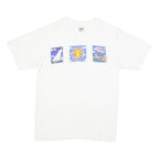 ANVIL Womens White Graphic T-Shirt M Short Sleeve Crew Neck Summer Design