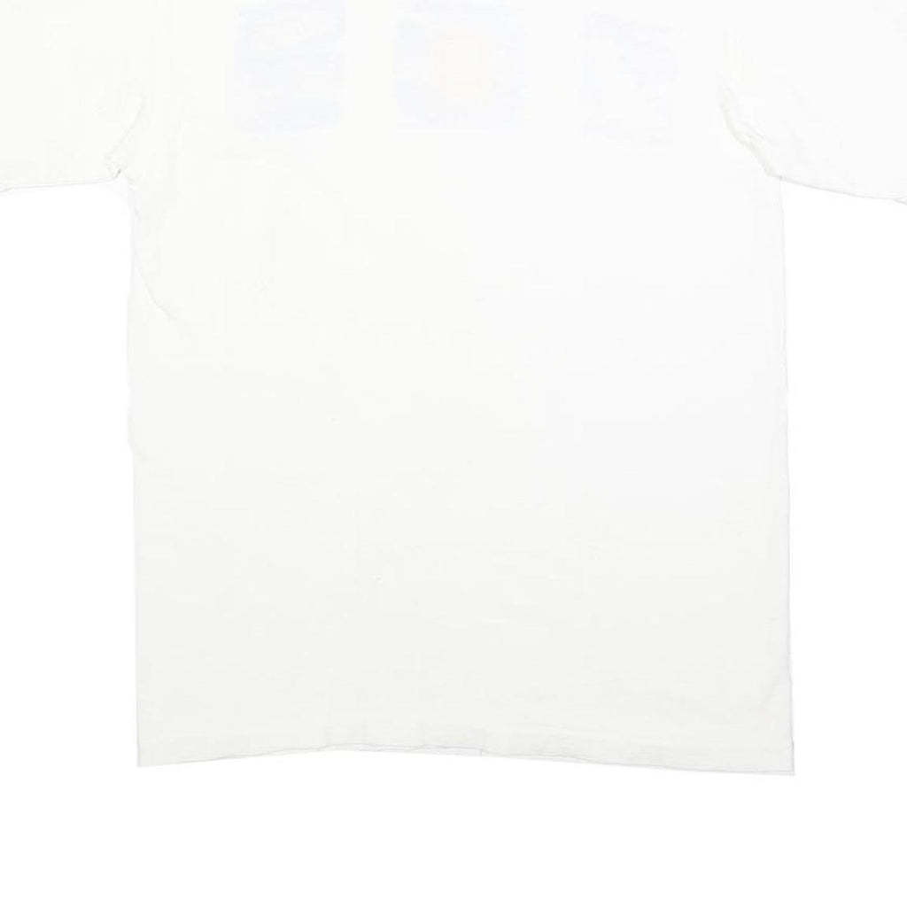 ANVIL Womens White Graphic T-Shirt M Short Sleeve Crew Neck Summer Design