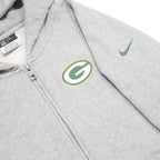NFL X NIKE Womens Grey Full Zip Hoodie M Green Bay Logo Jacket