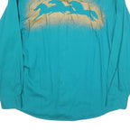 WRANGLER Womens Turquoise Shirt L Cotton Blend Long Sleeve Western Style
