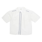 ELITE Womens Blouse White Collared M