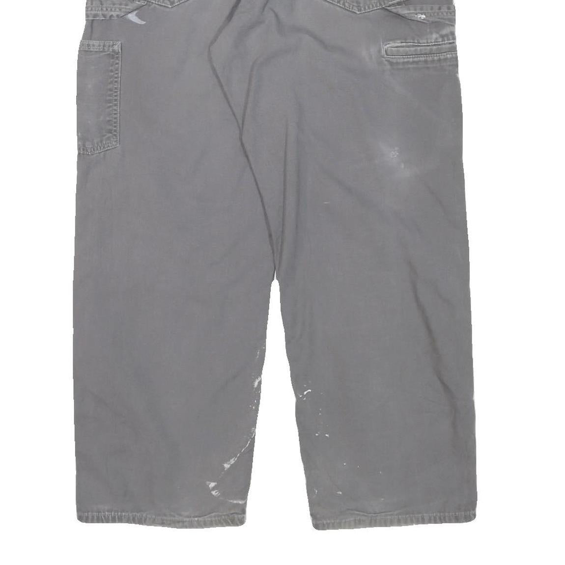 CARHARTT Mens Cotton Blend Grey Relaxed Straight Trousers W35 L29 Workwear