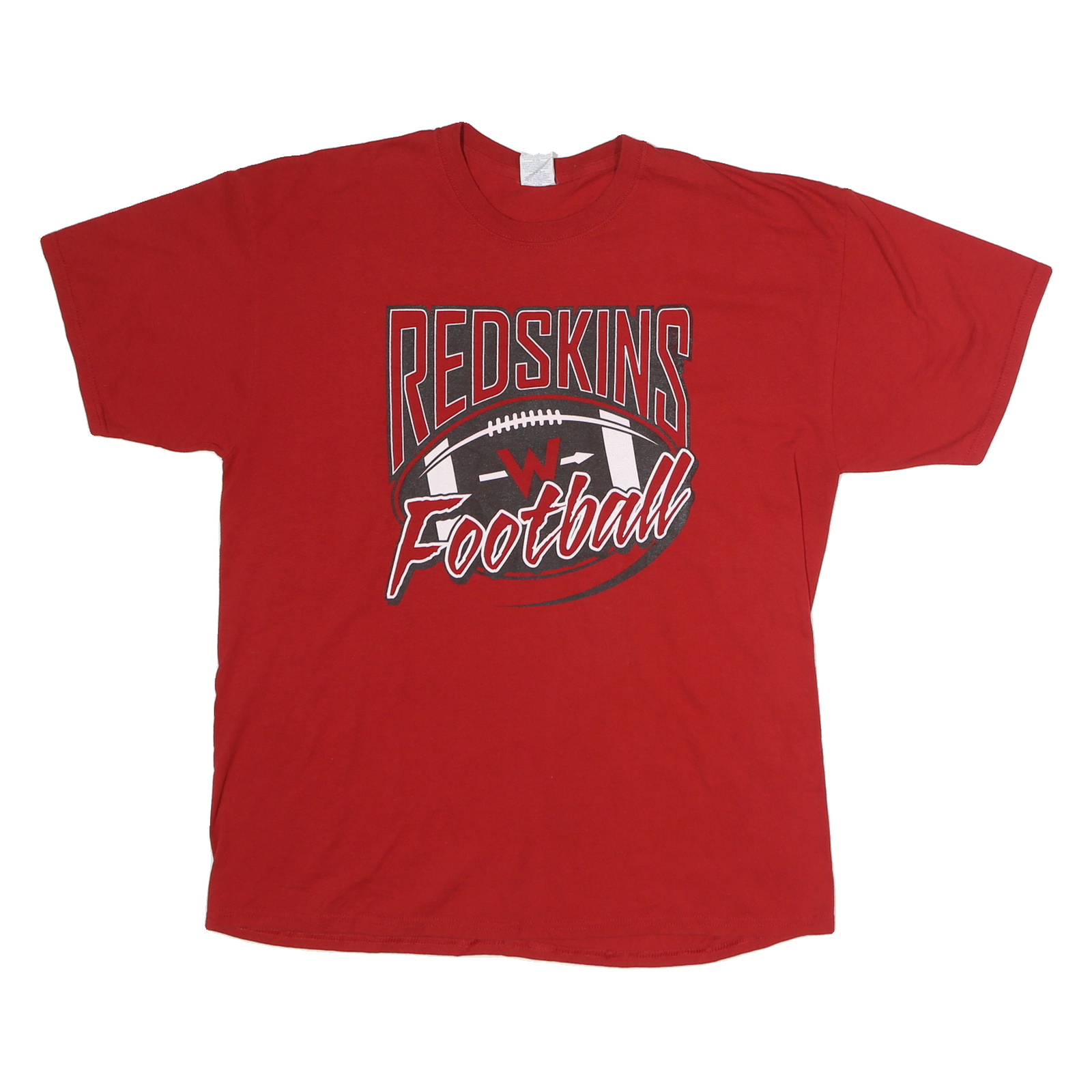 JERZEES Mens Red Redskins Football T-Shirt XL Short Sleeve Crew Neck Printed
