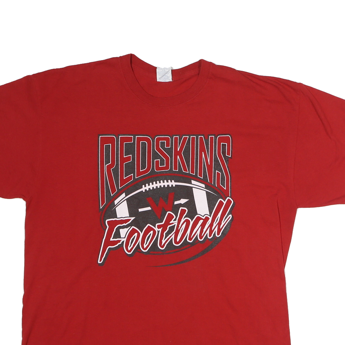 JERZEES Mens Red Redskins Football T-Shirt XL Short Sleeve Crew Neck Printed