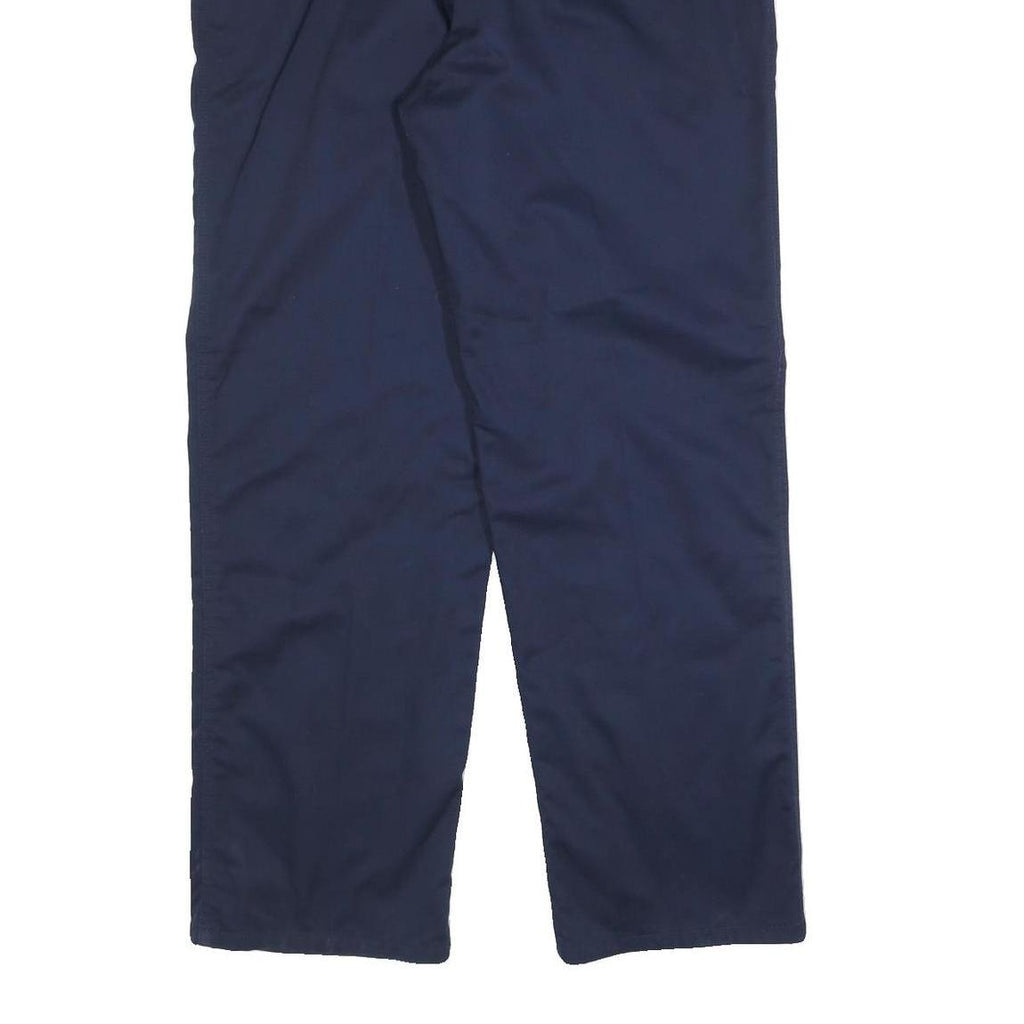 DICKIES Lined Mens Regular Navy Blue Cotton Blend Trousers W40 L32 Workwear Zip