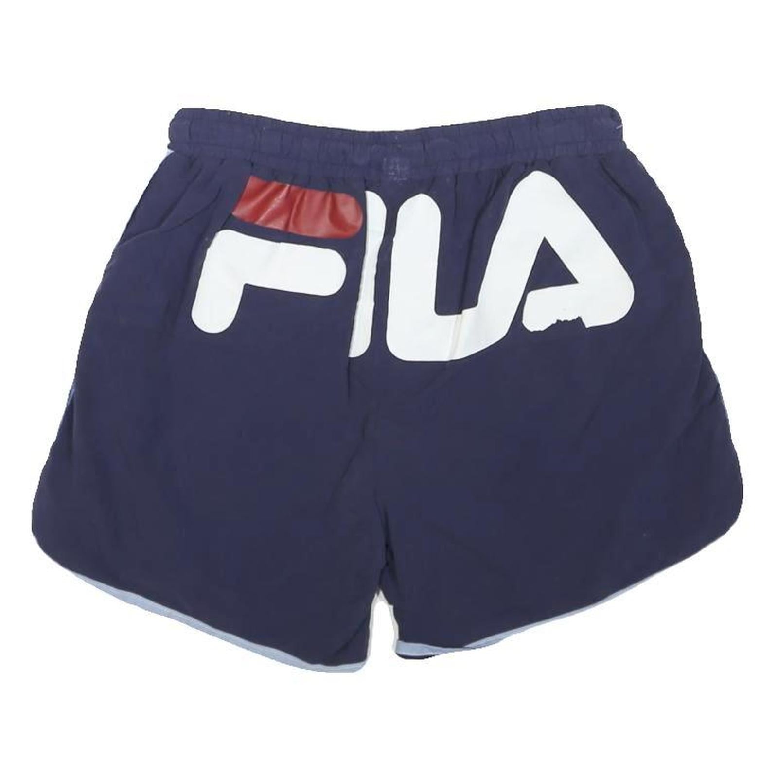 FILA Mens Shorts Navy Blue Casual S W26 Drawstring Lightweight