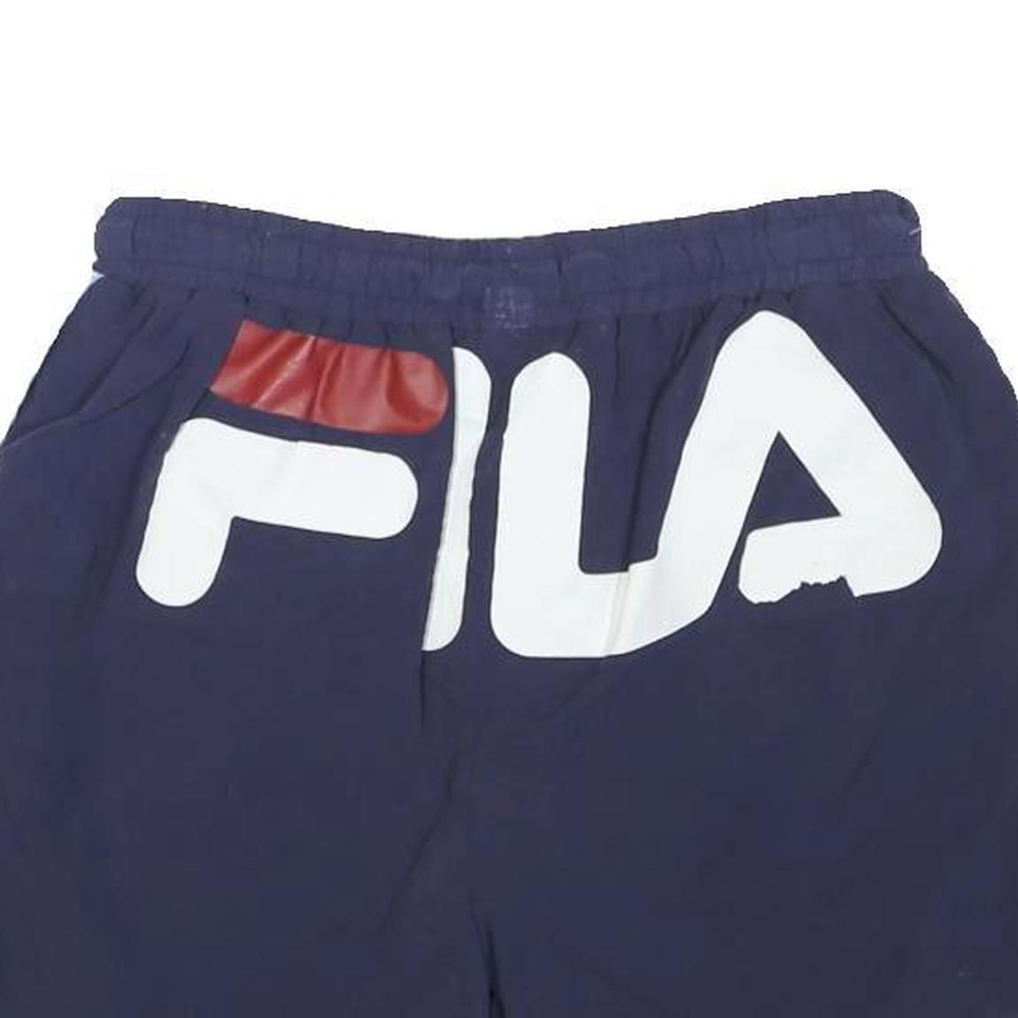 FILA Mens Shorts Navy Blue Casual S W26 Drawstring Lightweight