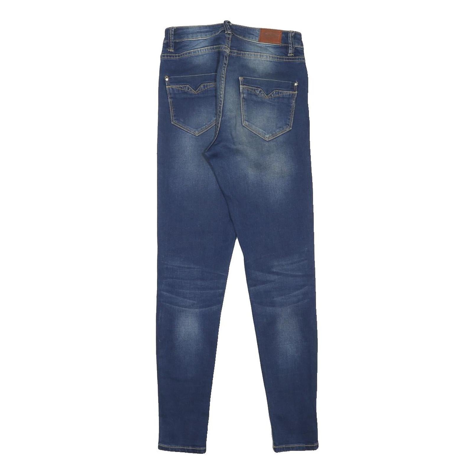 DIESEL Womens Jeans Blue Slim Skinny Denim Light W24 L30 Womens Zip Cotton Blend