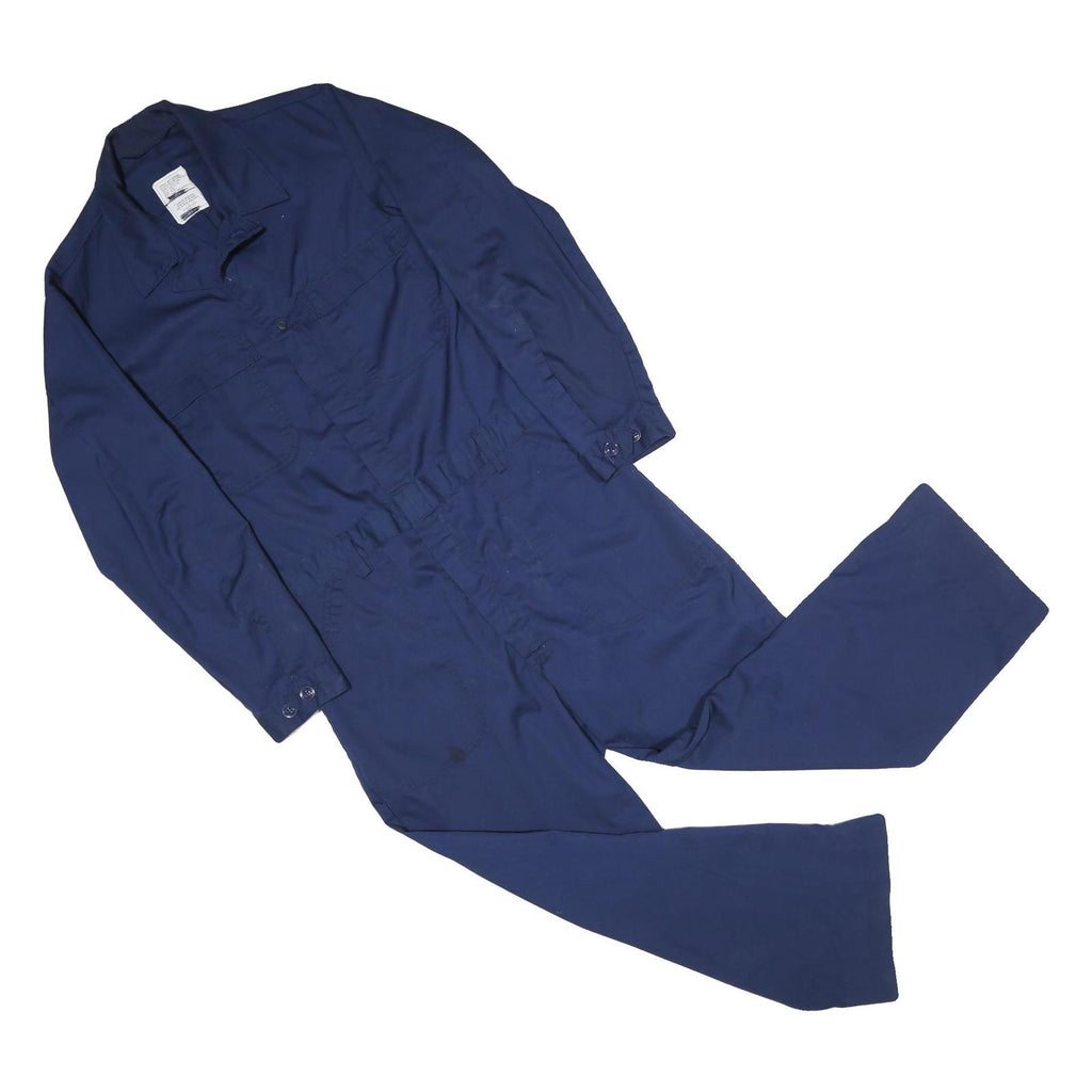 Mens Navy Blue Cotton Blend Dungarees L W40 L27 Workwear Utility
