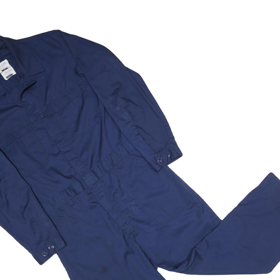 Mens Navy Blue Cotton Blend Dungarees L W40 L27 Workwear Utility