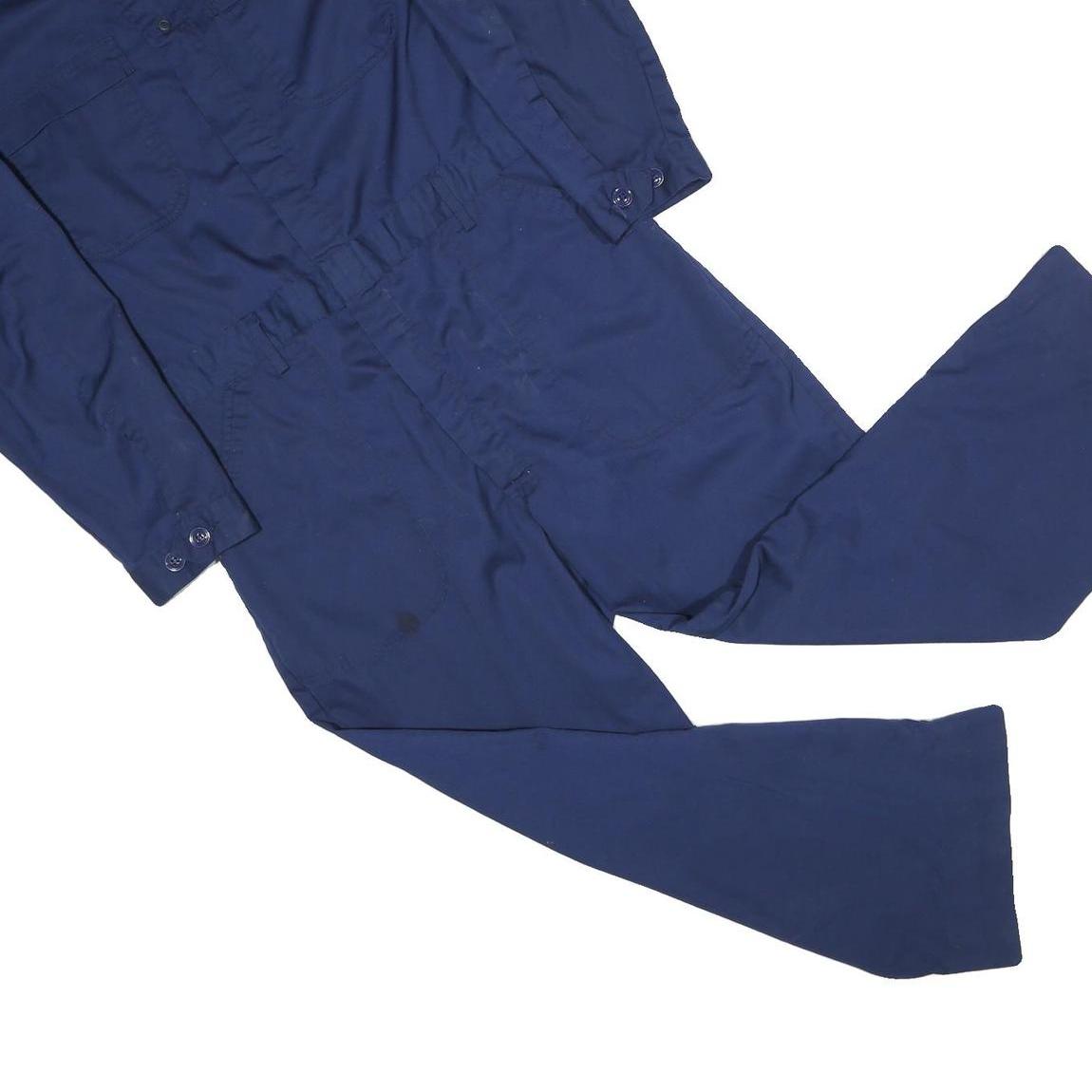 Mens Navy Blue Cotton Blend Dungarees L W40 L27 Workwear Utility