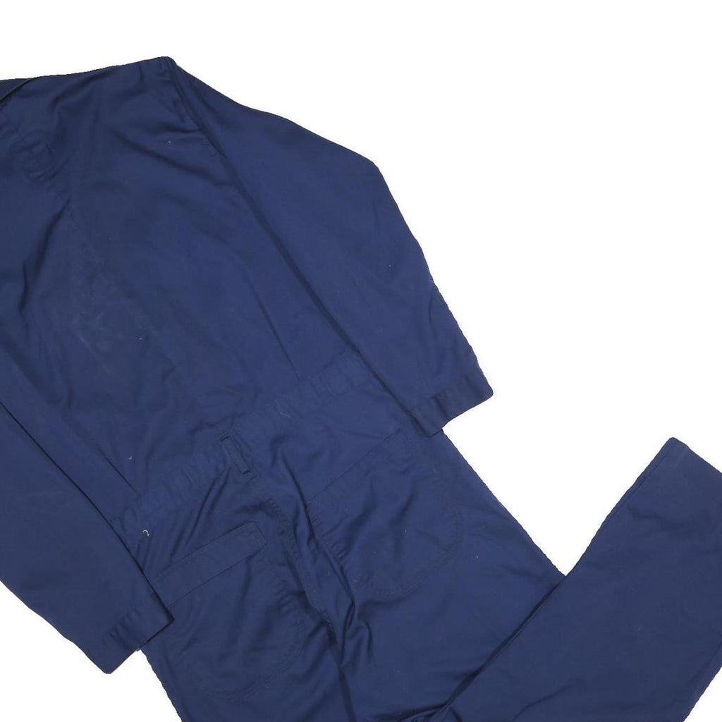 Mens Navy Blue Cotton Blend Dungarees L W40 L27 Workwear Utility