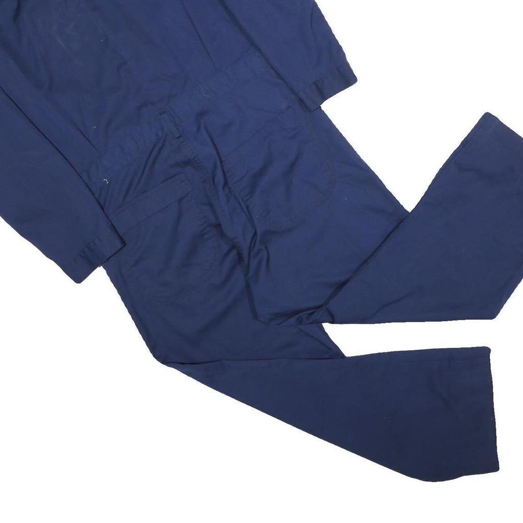 Mens Navy Blue Cotton Blend Dungarees L W40 L27 Workwear Utility
