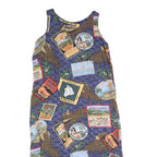 REYN SPOONER Womens Blue Hawaiian Print Sleeveless Maxi Cotton Blend Dress L