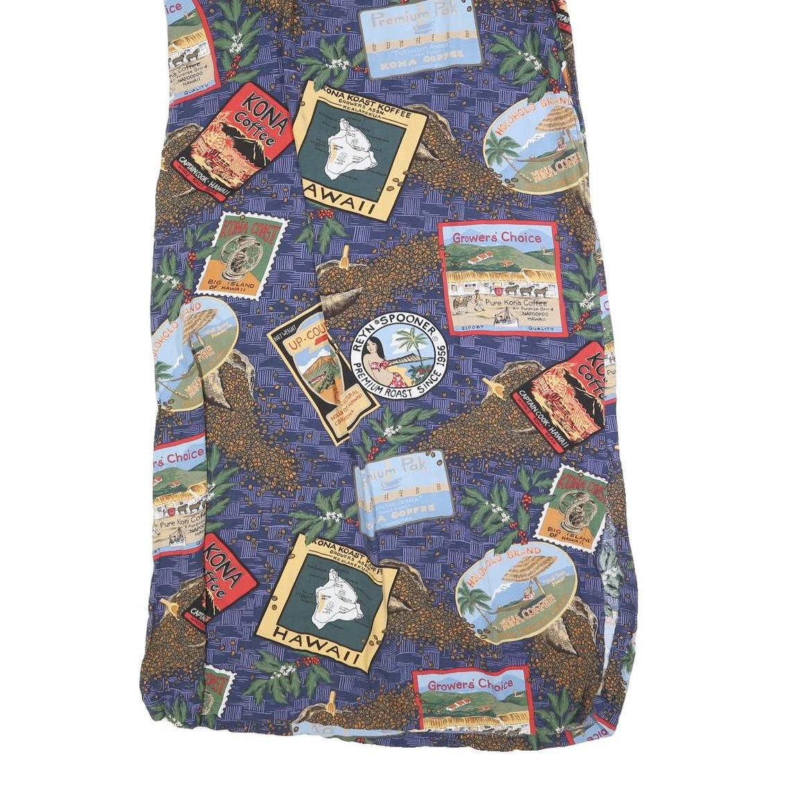 REYN SPOONER Womens Blue Hawaiian Print Sleeveless Maxi Cotton Blend Dress L