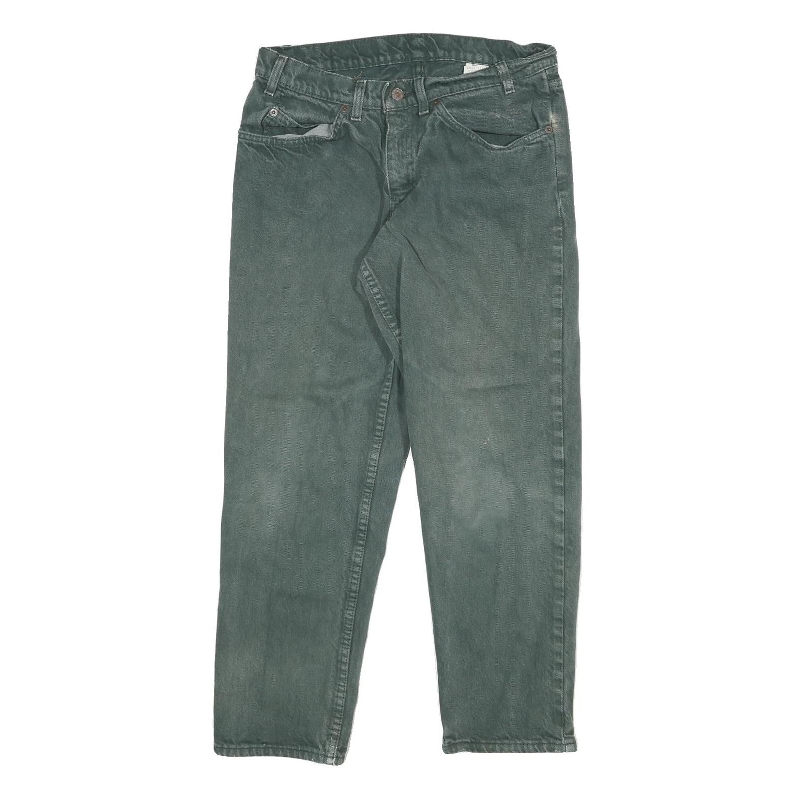LEVI'S Mens Jeans Green Regular Straight Denim Medium W30 L27 Classic Cotton