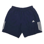 ADIDAS Mens Navy Blue Casual Sports Shorts L W28 Polyester Elastic Waist