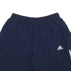 ADIDAS Mens Navy Blue Casual Sports Shorts L W28 Polyester Elastic Waist