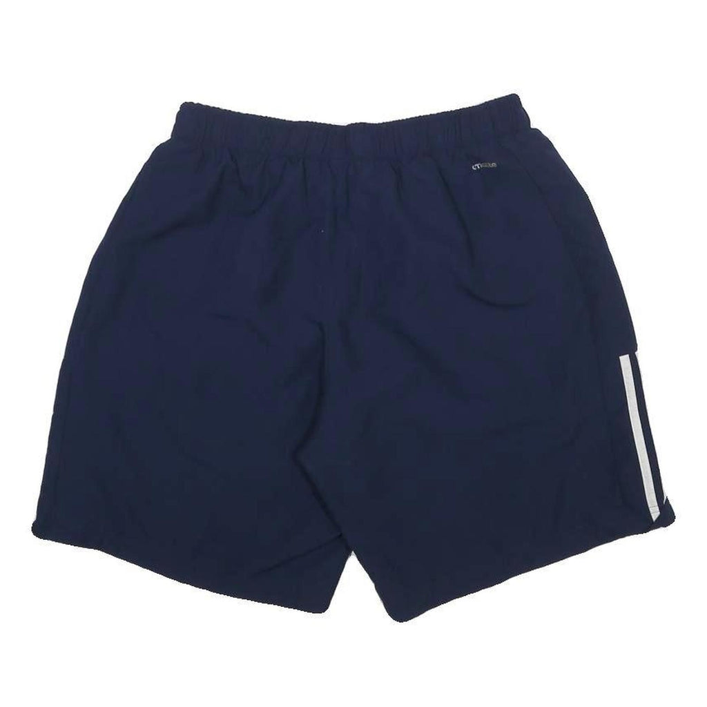 ADIDAS Mens Navy Blue Casual Sports Shorts L W28 Polyester Elastic Waist