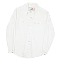 LEVI'S Womens White Button Shirt S Cotton Blend Casual Classic Fit Long Sleeve