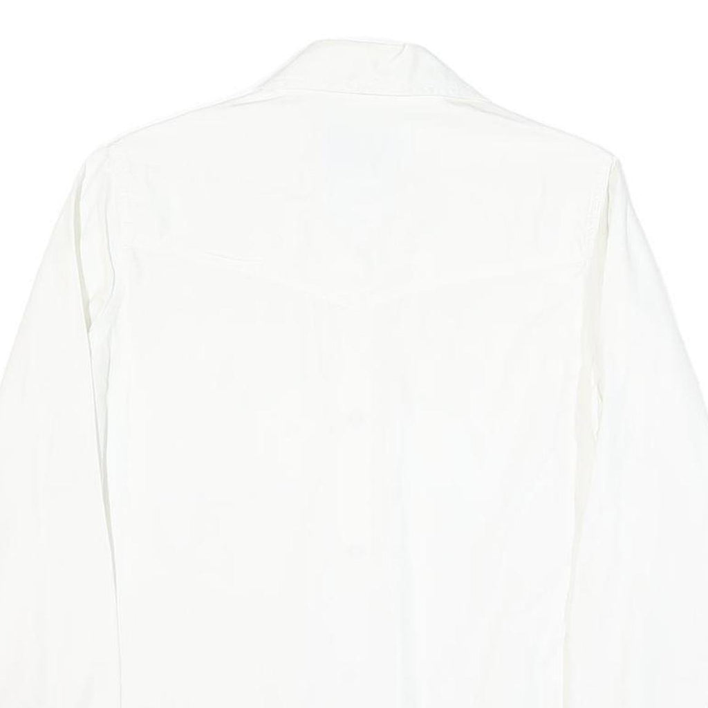 LEVI'S Womens White Button Shirt S Cotton Blend Casual Classic Fit Long Sleeve