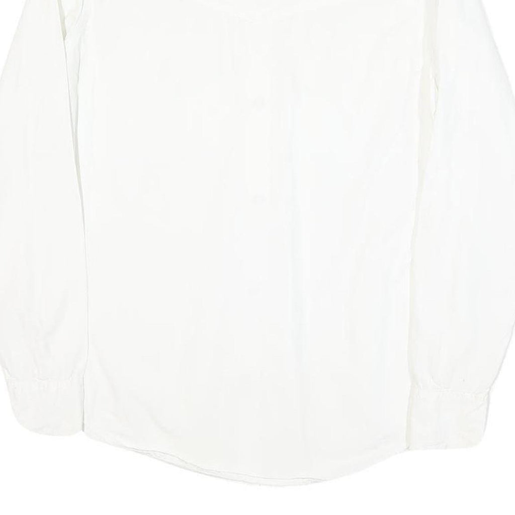 LEVI'S Womens White Button Shirt S Cotton Blend Casual Classic Fit Long Sleeve