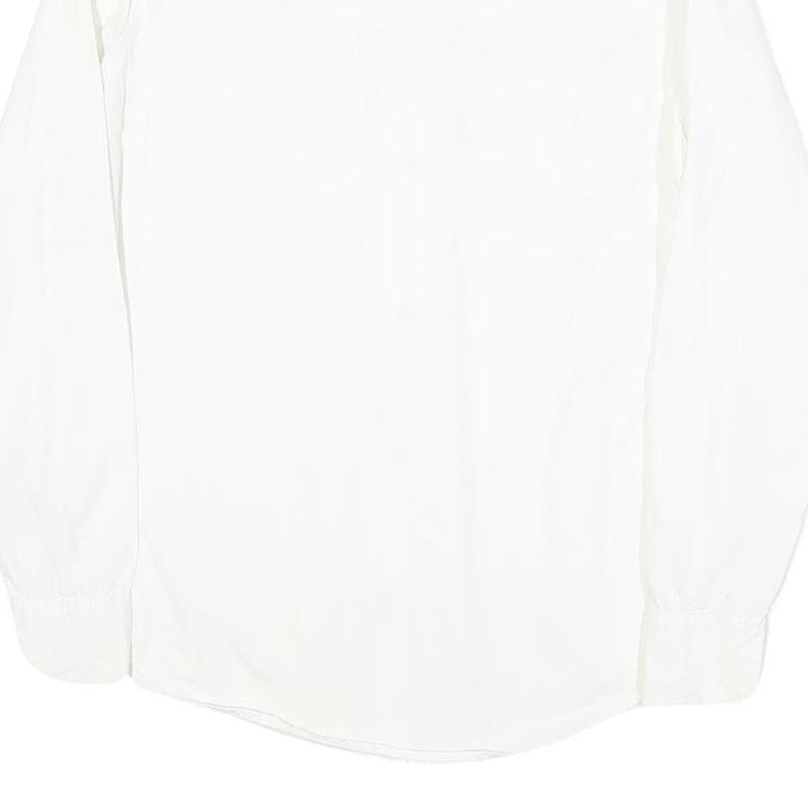 LEVI'S Womens White Button Shirt S Cotton Blend Casual Classic Fit Long Sleeve