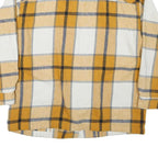 HFX Mens Yellow & White Check Shirt M Long Sleeve Button Closure Cotton Blend
